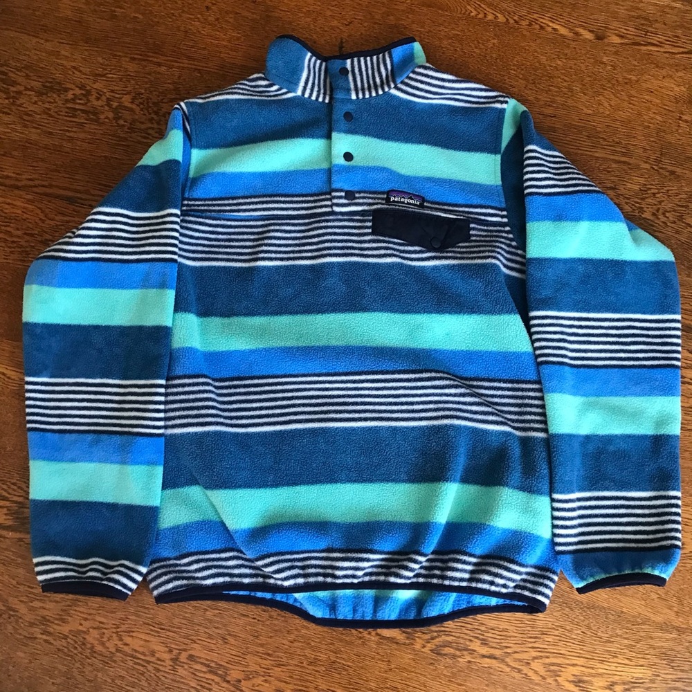 Patagonia fitz stripe Synchilla Snap T Fleece Pullover